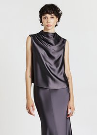 Calliope CON COLLO DRAPPEGGIATO - Camicetta - grigio scuro