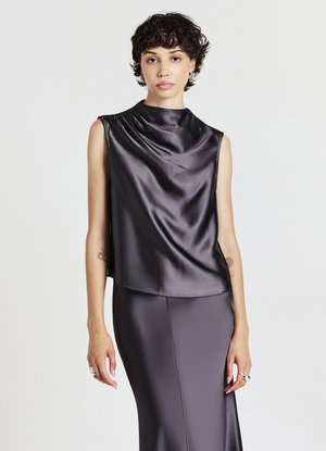 Calliope CON COLLO DRAPPEGGIATO - Camicetta - grigio scuro