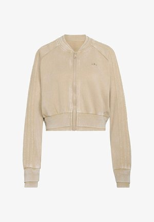 adidas Originals, ADIDAS ORIGINALS SST DOUBLE LAYERED CROPPED TRACK TOP - Mikina na zip - khaki three