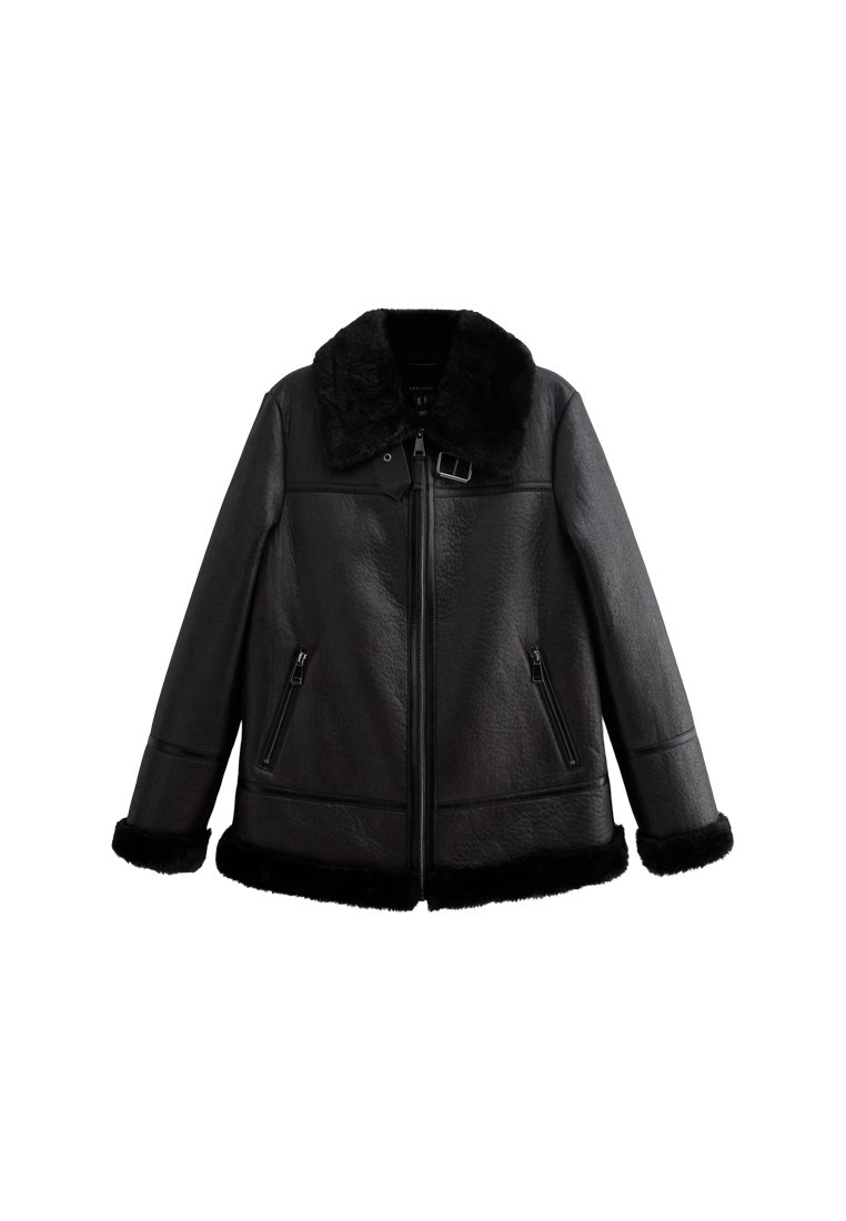 New Look Imitatieleren jas zwart