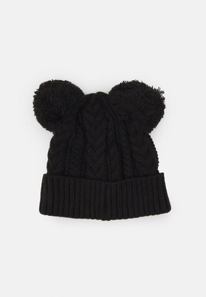 KIDS DOUBLE POM CUFF UNISEX - Muts - black