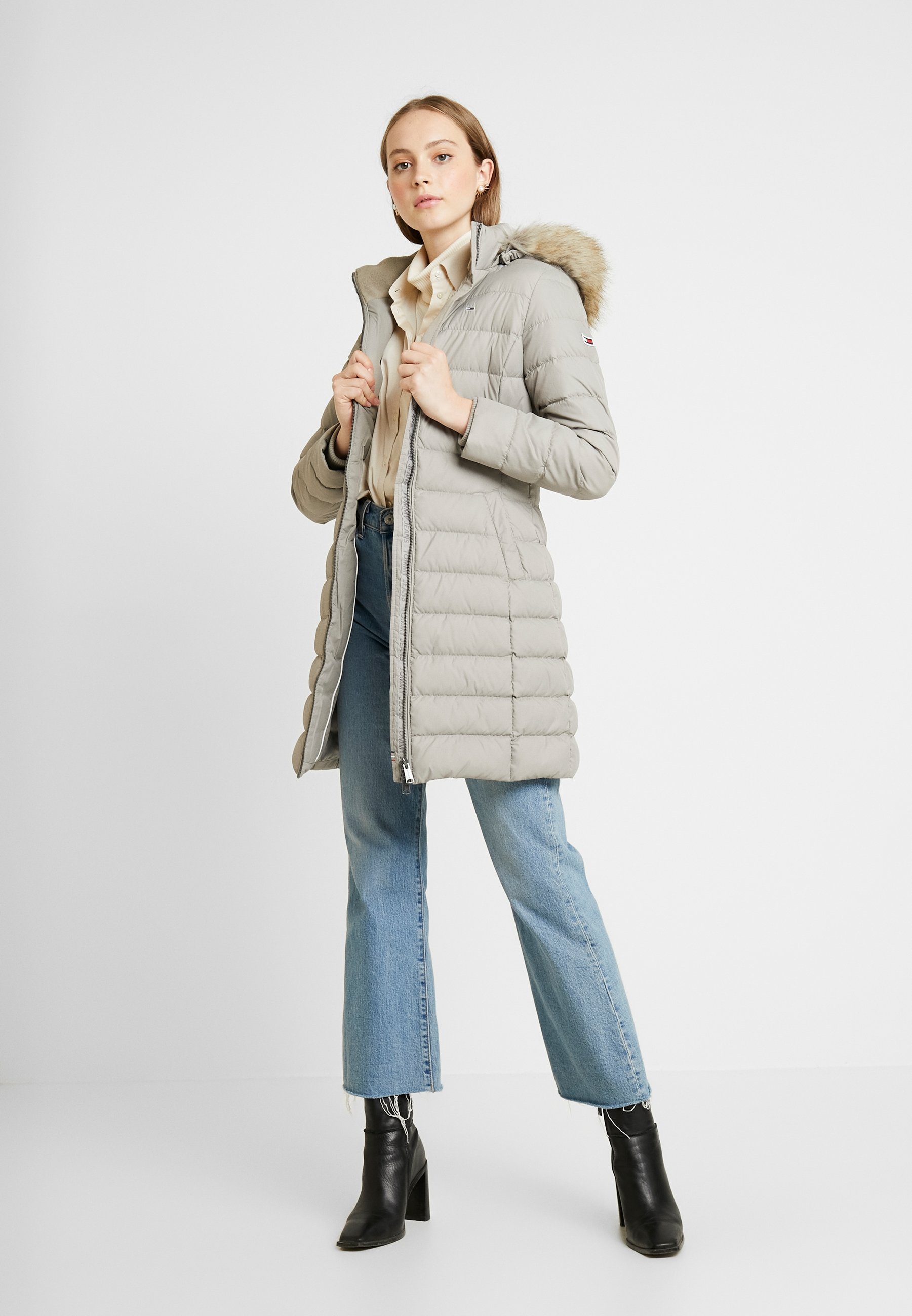tommy jeans hooded long coat