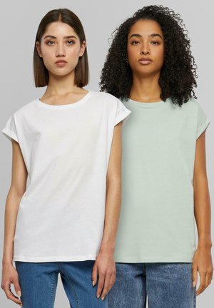 EXTENDED SHOULDER 2-PACK - T-Shirt basic - frostmint white