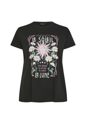 Yours Clothing, PLUS SIZE CASUAL TOPS - T-shirts print - black