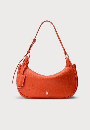 POLO PLAY LEATHER SHOULDER BAG - Handtas - sunset orange