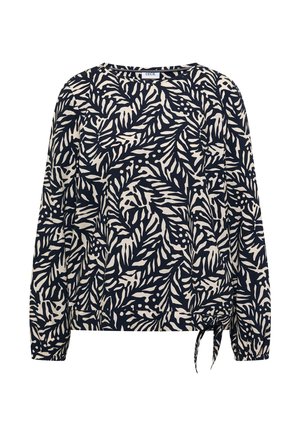 MIT KNOTEN - Bluse - blau