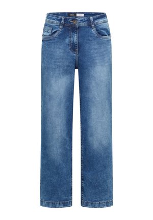 Cecil, HIGH WAIST WIDE LEG JEANS IM LOOSE FIT - Jean droit - mid blue wash