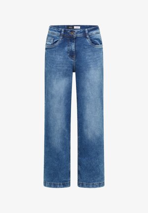 Cecil, HIGH WAIST WIDE LEG JEANS IM LOOSE FIT - Straight leg jeans - mid blue wash