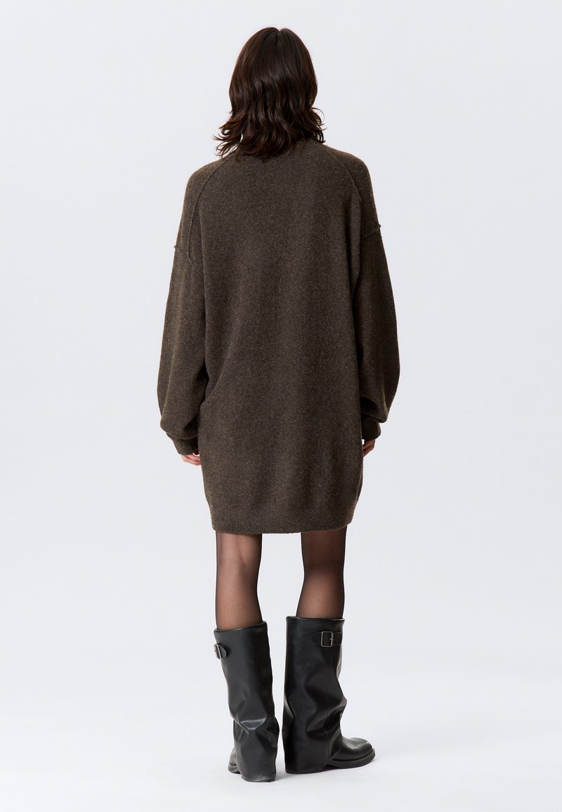 Weekday ANNIE MINI TURTLENECK - Jumper dress - dark brown - Zalando.ie Weekday ANNIE MINI TURTLENECK - Jumper dress - dark brown - Zalando.ie