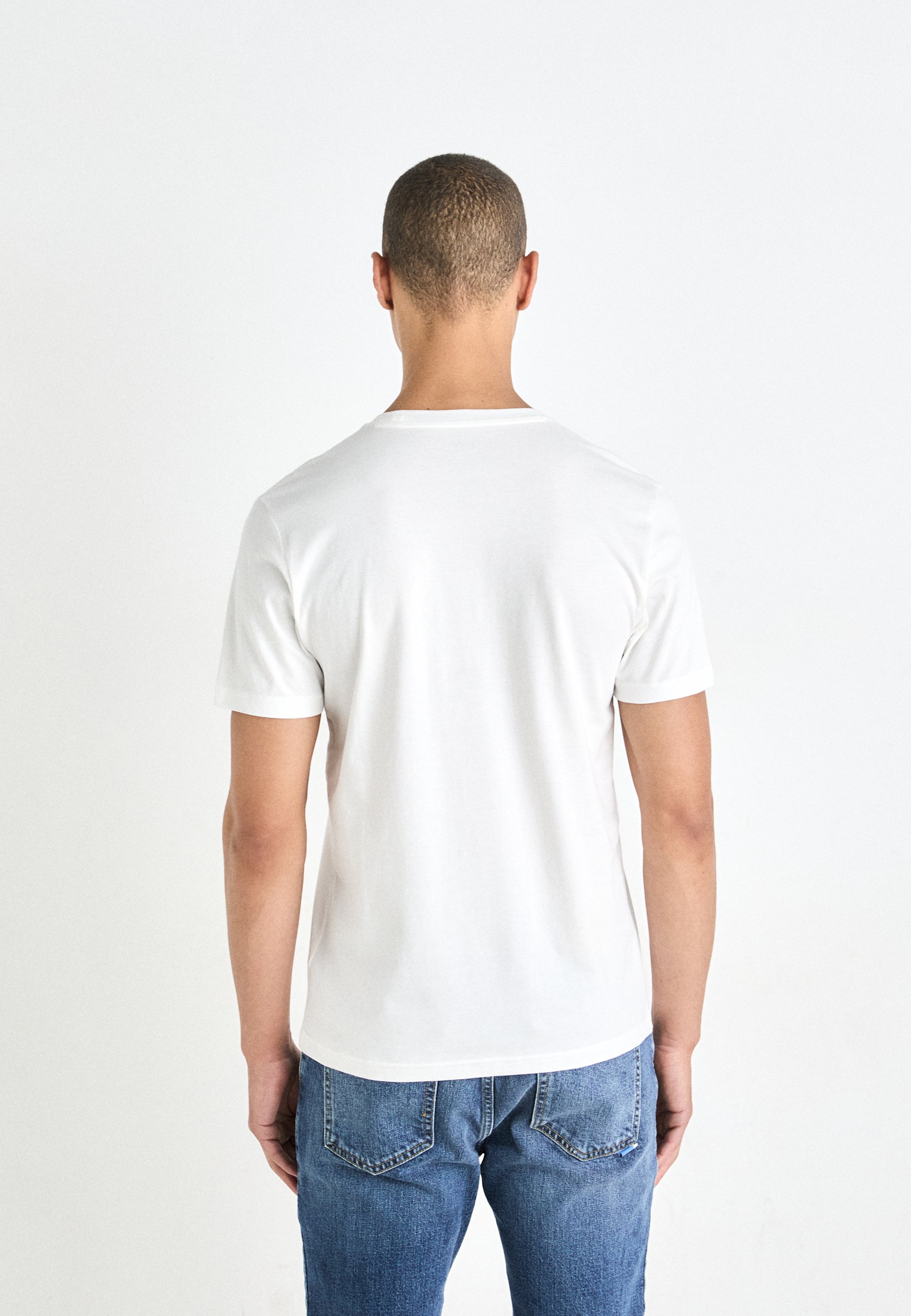 Lee MEDIUM LOGO TEE - T-shirt print - ecru/crème - Zalando.nl