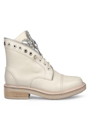 Schnürstiefelette - blanco