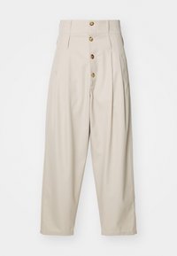 TAILORED TWIST - Tygbyxor - beige
