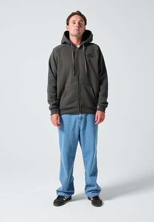 BRAIN TRUST HOOD - Sweat zippé - pigment black