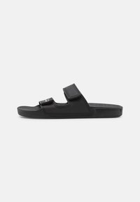 RIVI DOUBLE ADJUST - Slip-on sandaler - black/grey