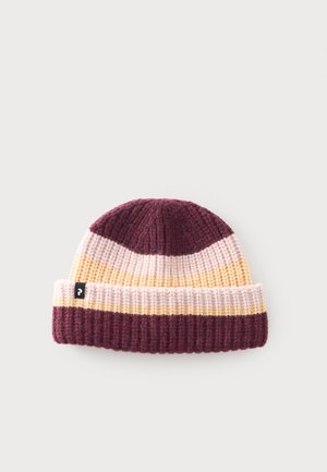 Peak Performance, SLOPESTYLE UNISEX - Плетена шапка - bordeaux/light pink/yellow