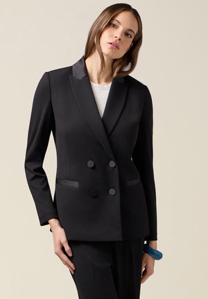 DOPPIOPETTO CON BOTTONI FODERATI - Blazer - nero