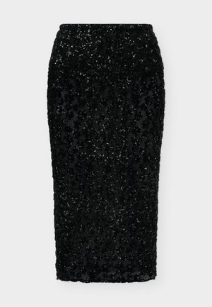 Bardot, SIENNA SHEER SEQUIN MIDI SKIRT - Jupe crayon - black