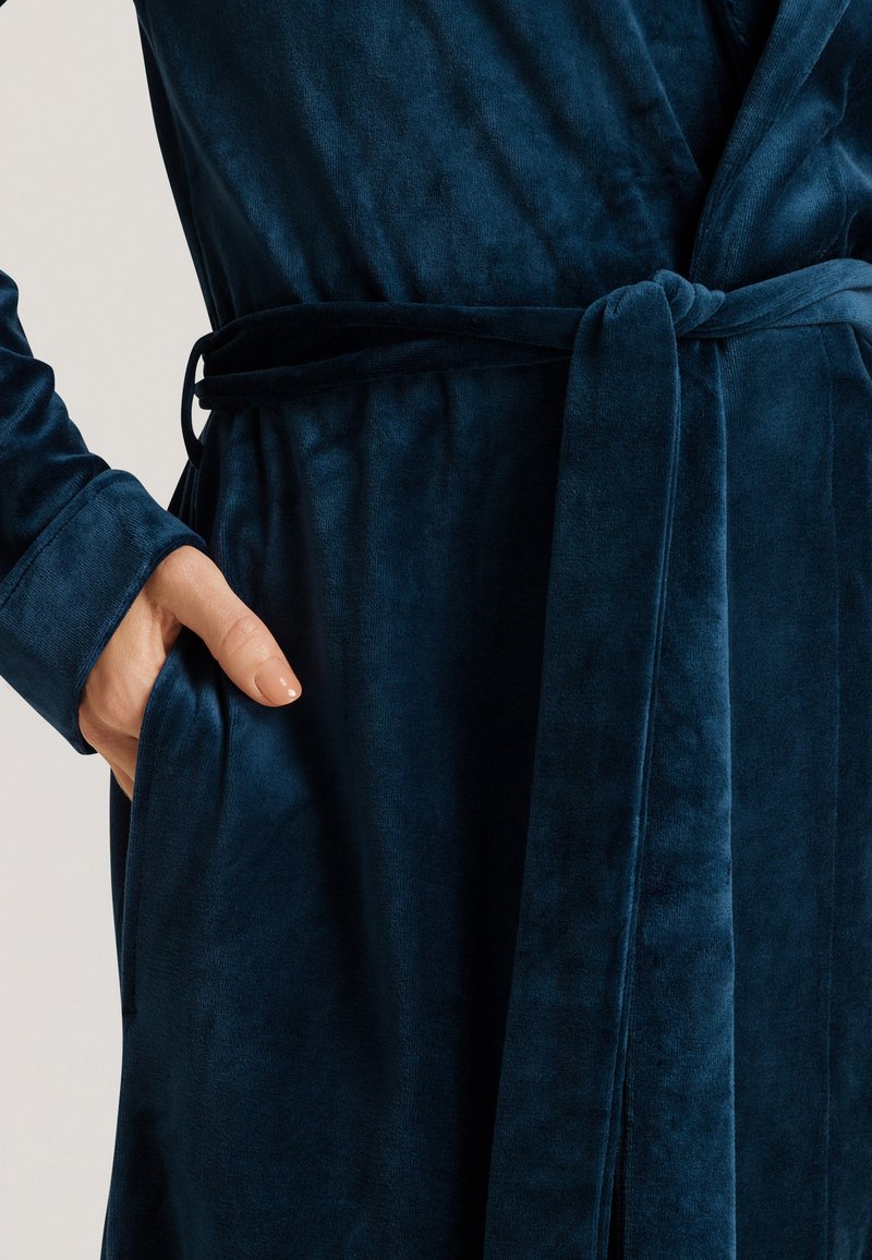 Hanro FAVOURITES - Dressing gown - mystic blue/dark blue - Zalando