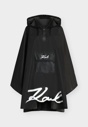 KARL LAGERFELD, SIGNATURE PONCHO - Κάπα - black