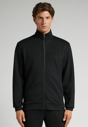 Felpa con zip - black