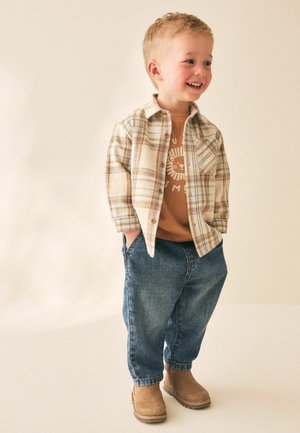 Next, LONG SLEEVE SHIRT AND T-SHIRT SET 2 PIECE - Shirt - ecru check