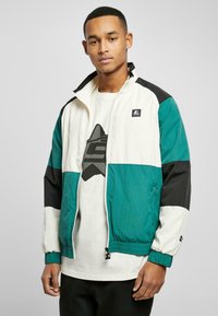 Starter RETRO  - Poletna jakna - palewhite darkfreshgreen black
