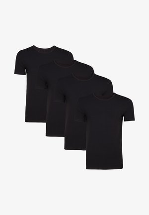 4-PACK - Basic T-shirt - black
