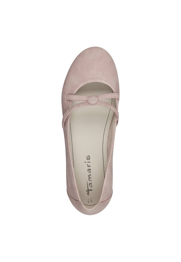 Ankle strap ballet pumps - rose2