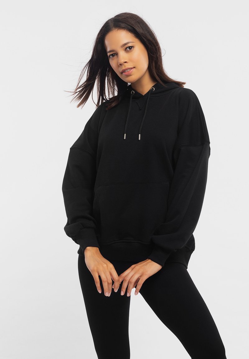 Damen Sweatshirts | Tom Barron Kapuzenpullover schwarz - BD23052 Damen Sweatshirts | Tom Barron Kapuzenpullover schwarz - BD23052