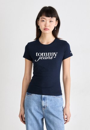 SLIM ESSENTIAL LOGO TEE - T-Shirt print - dark night navy