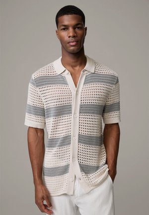 Strellson ANDER GEMUSTERT - Overhemd - creme grau