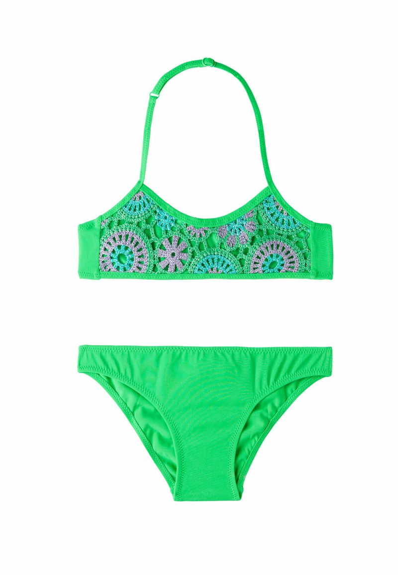 Calzedonia CAPRI SET Bikini 635c shiny green crochet/verde
