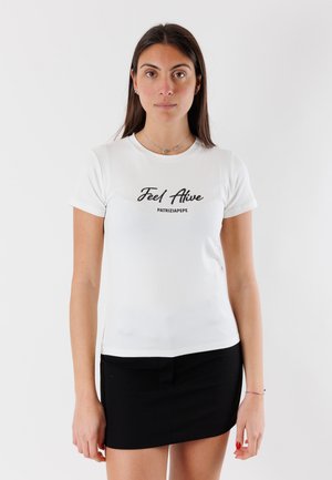 T-shirt con stampa - bianco