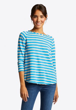 GESTREIFTES SHIRT AUS NACHHALTIGER BAUMWOLLE - Pullover - daisy blue
