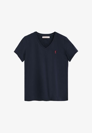 Polo Club, SHORT SLEEVE V NECK - T-shirts basic - navy