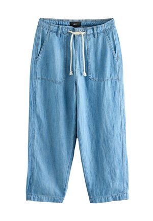 UTILITY LIGHTWEIGHT ROPE WAIST CROPS - Relaxed fit jeans - mid blue