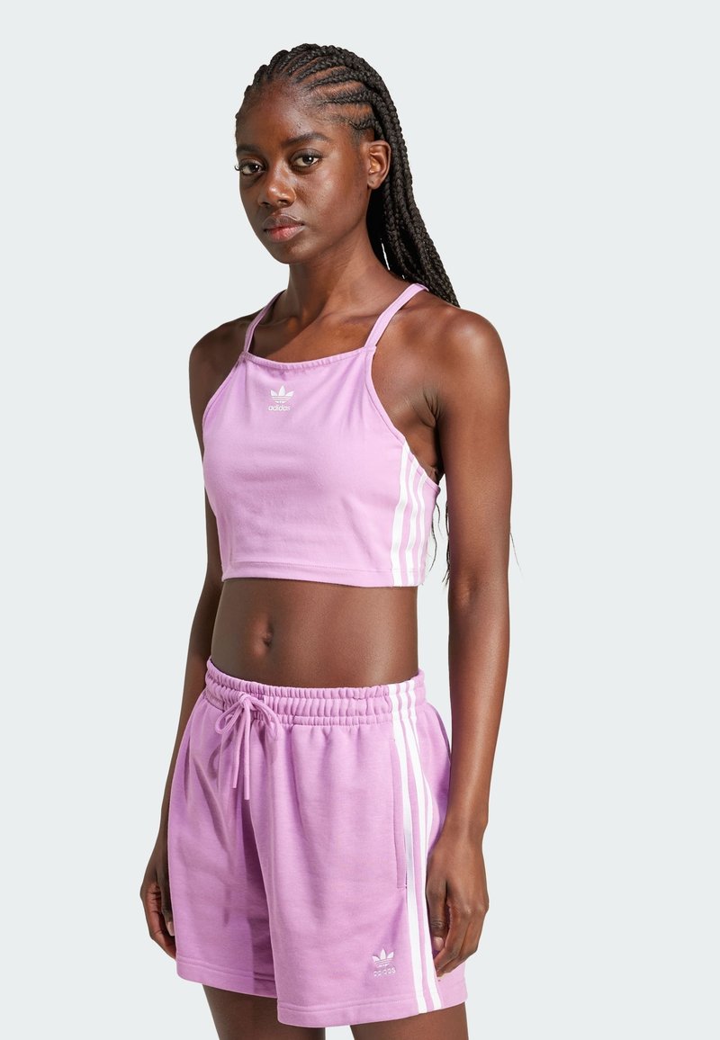 adidas Originals ADICOLOR 3-STRIPES CROP LONG-SLEEVE - Top - preloved purple