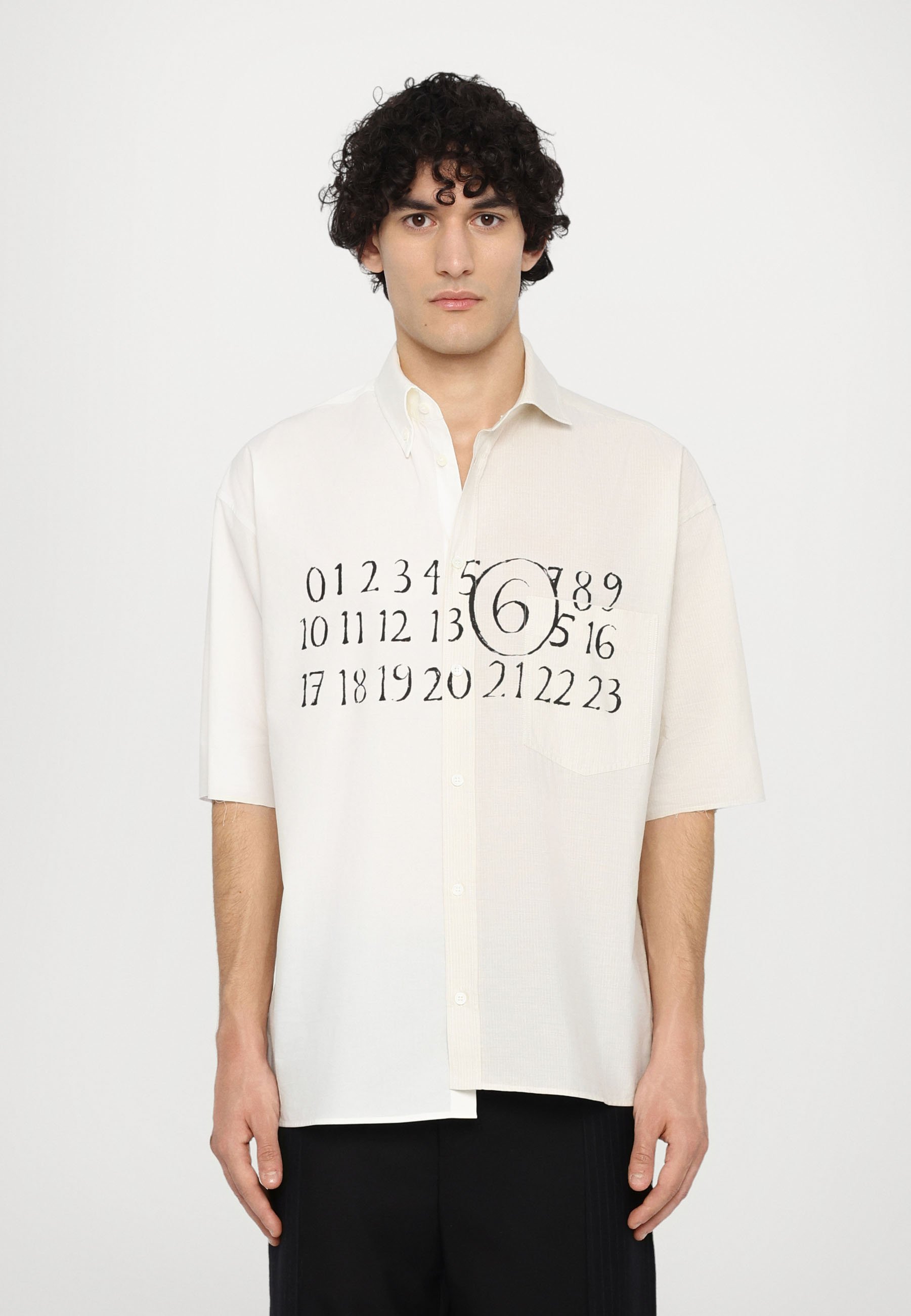MM6 Maison Margiela SHORT SLEEVED SHIRT - Shirt - off white/white 