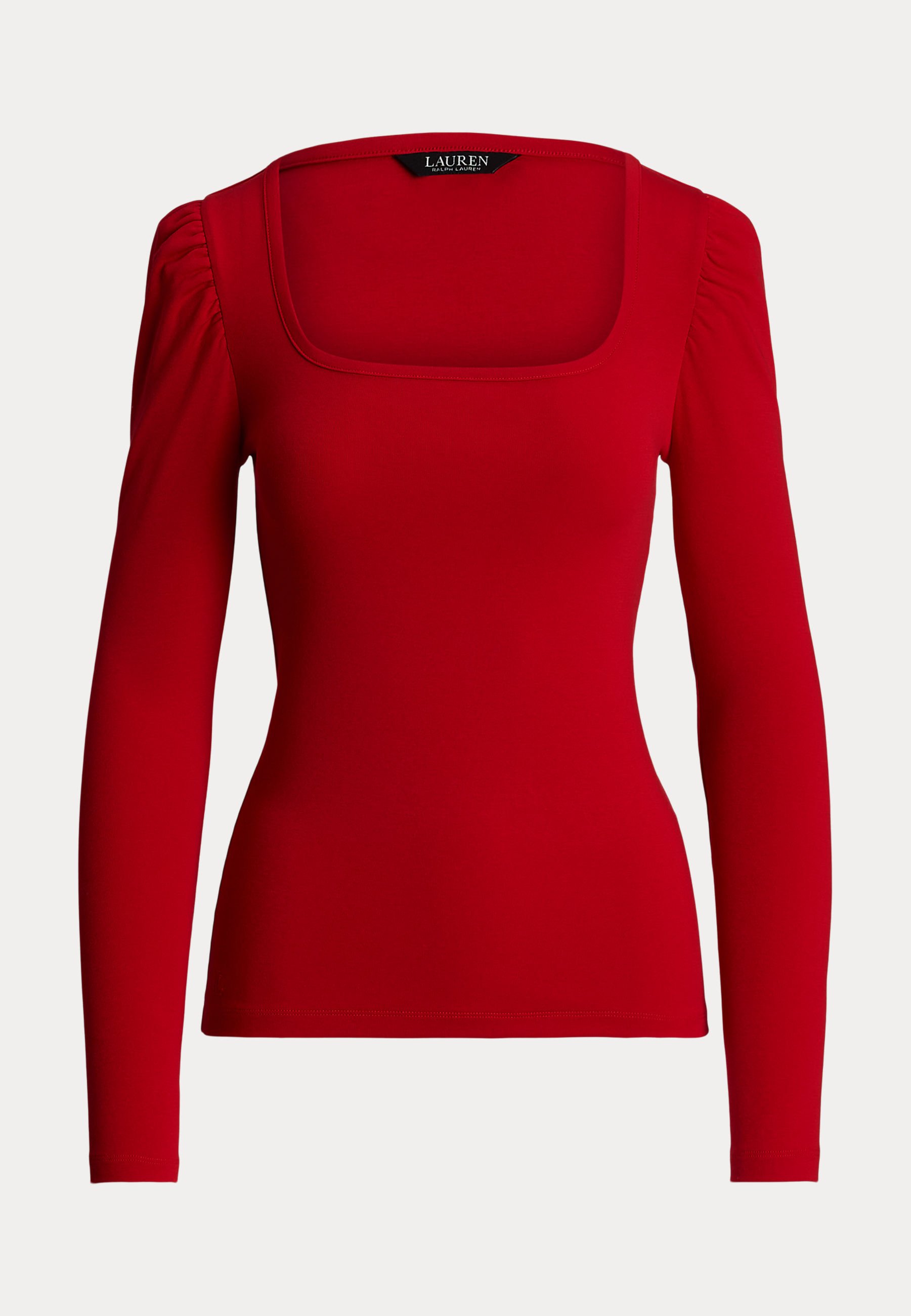 売れ筋商品|||ラルフローレン Tシャツ レディース トップス UNEVEN JERSEY KNIT T-SHIRT - Long sleeved top - soft red multi Polo Ralph Lauren UNEVEN JERSEY KNIT T-SHIRT - Long sleeved