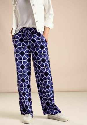 MIT PRINT - Pantaloni - blau