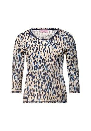 Betty Barclay, BETTY BARCLAY MIT RIPPENSTRUKTUR BASIC SHIRT - Striktrøje - dark blue beige