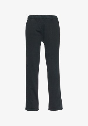 Pantaloni sportivi neri con vita elastica, design a gamba dritta e tessuto morbido. I orli presentano una finitura semplice e pulita.