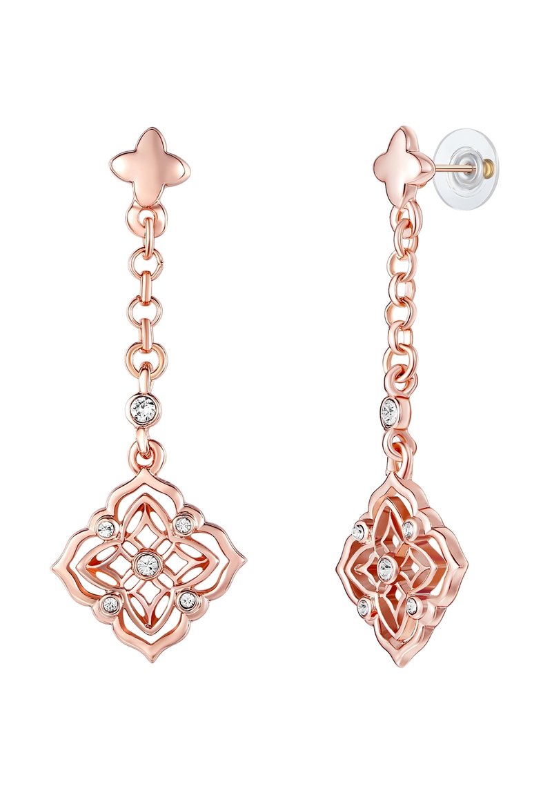 Lulu & Jane - VERZIERT MIT KRISTALLEN VON SWAROVSKI L - Uhani - roségold, Povečajte