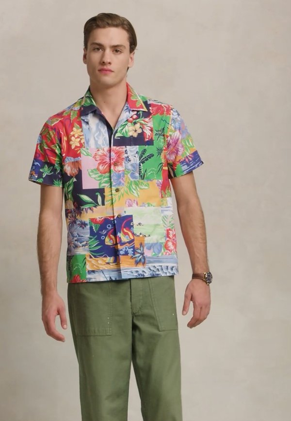 CLASSIC FIT PATCHWORK PRINT OXFORD SHIRT - Shirt2