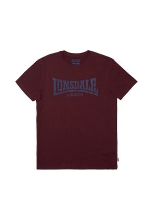 Lonsdale, LOGO KAI - T-shirt con stampa - oxblood/dark navy