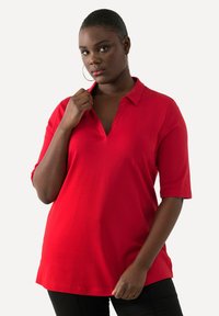 Ulla Popken SHORT SLEEVE - Poloshirt - salsa