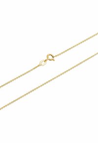 Vergoldete Kettenhalskette mit einem zarten, miteinander verbundenen Design und einem Federringverschluss für eine sichere Befestigung.