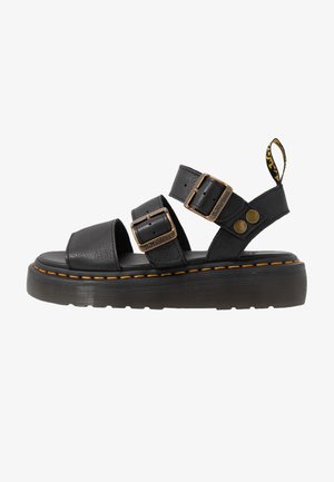 Dr. Martens, GRYPHON QUAD - Platform sandals - black pisa