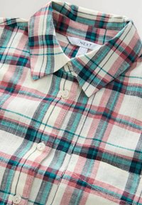REGULAR FIT - LONG SLEEVE  - Bluza z gumbi - pink green check