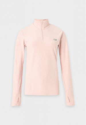 New Balance, ESSENTIALS ZIP - Μπλούζα με μακριά μανίκια - pink chalk